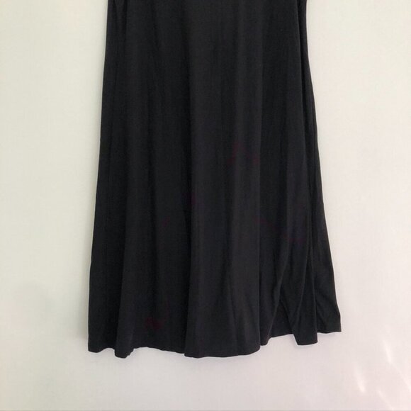 TIME AND TRU Sleeveless Knit Dress Solid Black Round Neck Short Mini Shift Small - Picture 5 of 13